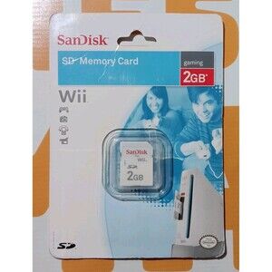 Nintendo Wii Memory Card 2008 SanDisk 2GB SD SDSDG-2048-AW11 Genuine / Original